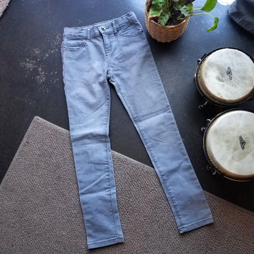 Girls Skinny Jean's Light Grey Size 8S